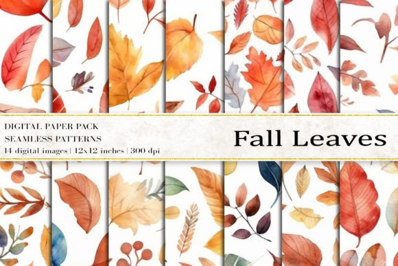 Download Fall Leaves Digital Papers - Leaves Collection