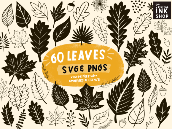 Download Fall Leaves SVG Bundle Silhouettes - Leaves Collection