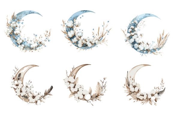 Download Moon Floral Vector Graphics - Graphic Collection