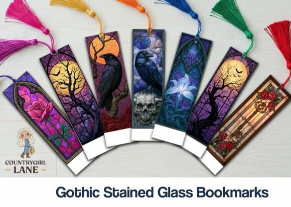 Download Gothic Stained Glass Bookmarks - Glass Collection