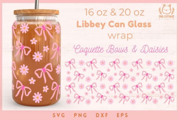Download Soft Girl Libbey Glass Can Wrap SVG 16 O - Glass Collection