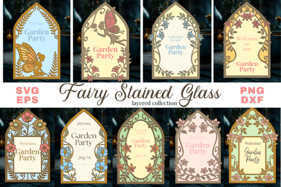 Download Fairy Stained Glass - 9 Layered Designs - Glass Collection