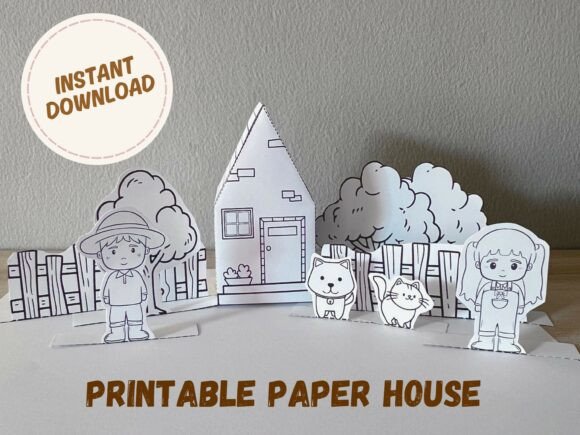 Download DIY Paper House and Paper Doll Printable - Diy paper Collection