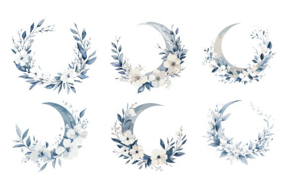 Download Moon Floral Vector Graphics - Graphic Collection