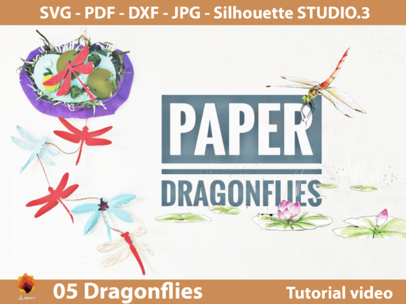 Download 05 DIY Paper Dragonfly Templates - Diy paper Collection