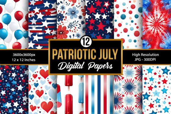 Download 4th of July Patriotic Pattern Background - Pattern background Collection