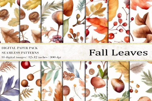 Download Fall Leaves Digital Papers - Leaves Collection